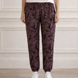 FOREVER 21 Printed Paisley Brown Joggers